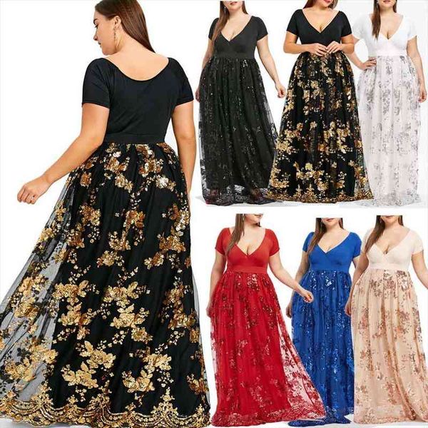 women plus size dress floral sequined evening party mesh dress large size v-neck short-sleeved flower mesh, Black;gray
women plus size dress floral sequined evening party mesh dress large size v-neck short-sleeved flower mesh, Black;gray