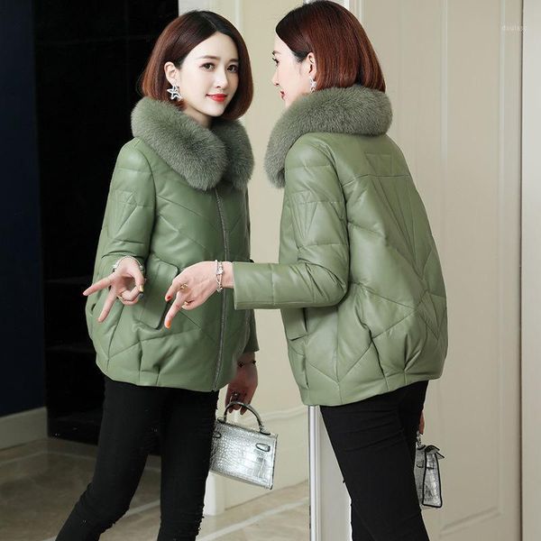 women 2020 winter pu leather fake fur collar short parkas female thick warm cotton padded wadded coat faux leather overcoat y7791, Black
women 2020 winter pu leather fake fur collar short parkas female thick warm cotton padded wadded coat faux leather overcoat y7791, Black