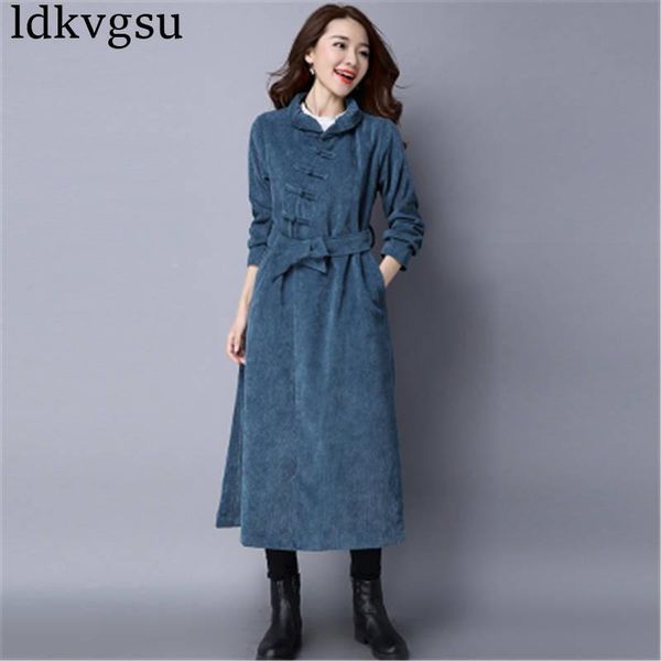 2020 new women spring autumn long trench coats ethnic style women's loose corduroy belt disc button windbreaker outerwear x331, Tan;black
2020 new women spring autumn long trench coats ethnic style women's loose corduroy belt disc button windbreaker outerwear x331, Tan;black