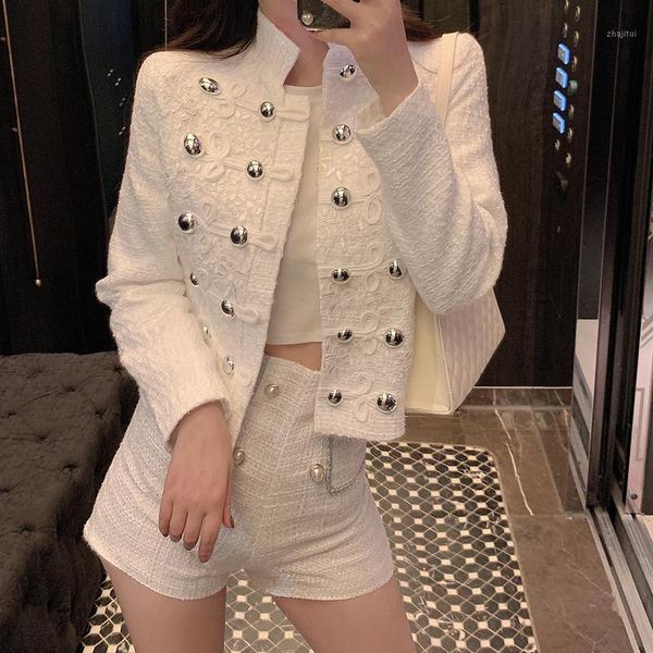 fashion design women tweed jacket coat vintage buttons elegant stand collar long sleeve woolen outerwear white black autumn new1, Black;brown
fashion design women tweed jacket coat vintage buttons elegant stand collar long sleeve woolen outerwear white black autumn new1, Black;brown