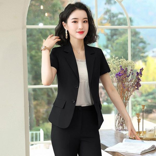 women's suits & blazers elegant women's suit pants summer 2021 slim-fit short-sleeved black blazer casual high-end short skirt off, White;black
women's suits & blazers elegant women's suit pants summer 2021 slim-fit short-sleeved black blazer casual high-end short skirt off, White;black
