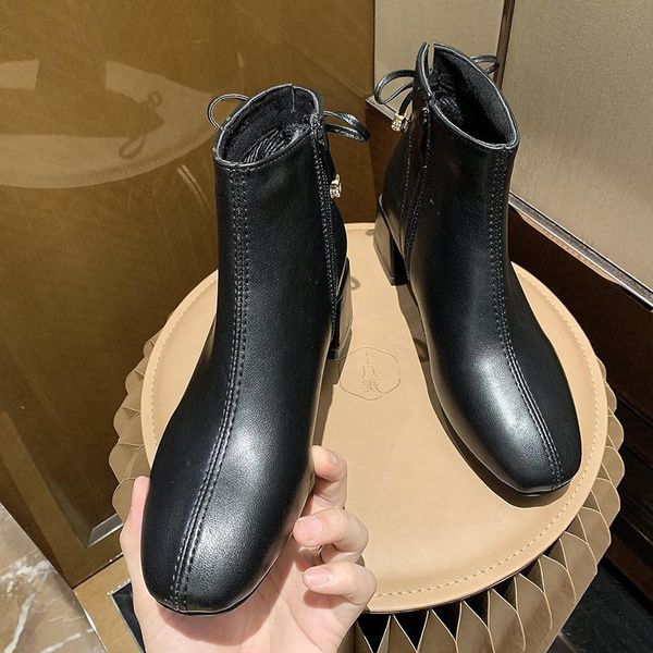 boots lucyever fashion bow square toe ankle for women waterproof pu leather heels woman black beige elegant botas
boots lucyever fashion bow square toe ankle for women waterproof pu leather heels woman black beige elegant botas