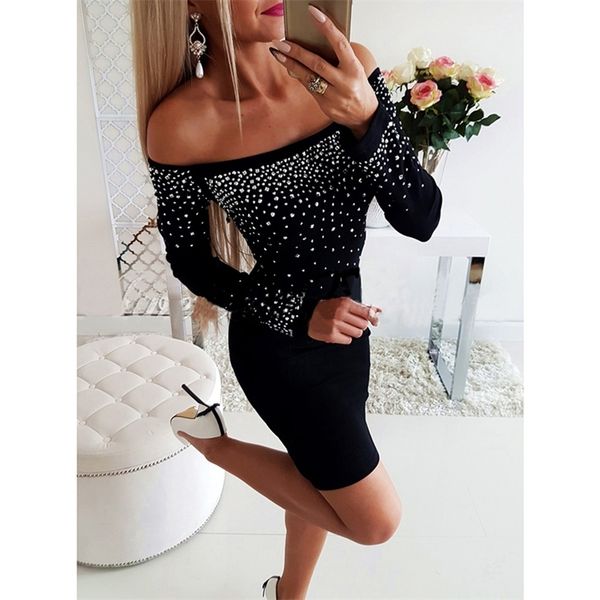 women dress fall rhinestone slash neck ladies sheath dress bodycon fashion female party night long sleeve dress vestido d40 y200418, Black;gray
women dress fall rhinestone slash neck ladies sheath dress bodycon fashion female party night long sleeve dress vestido d40 y200418, Black;gray
