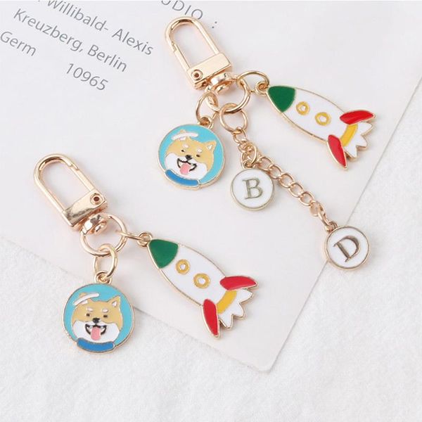 keychains 1pc cute lovely shiba inu dog pendant key chains for women girls rocket letter bag ring keychain female car keys holder k98, Silver 
keychains 1pc cute lovely shiba inu dog pendant key chains for women girls rocket letter bag ring keychain female car keys holder k98, Silver