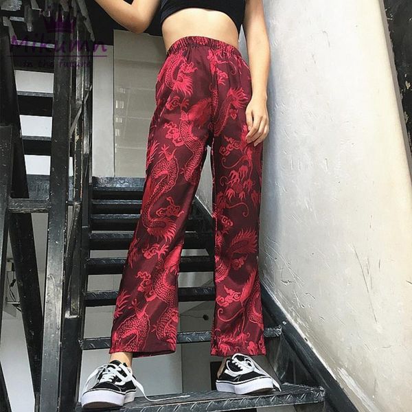 chinese style dragon embroidery satin wide leg pants elastic high waist casual loose harajuku punk hiphop men and women trousers, Black;white
chinese style dragon embroidery satin wide leg pants elastic high waist casual loose harajuku punk hiphop men and women trousers, Black;white