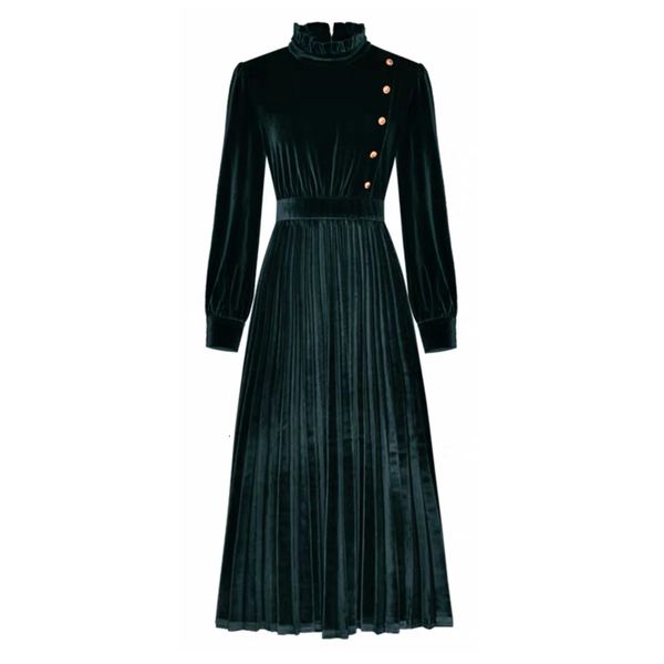 2021 new fashion runway midi long vintage elegant button pleated veet party es lady work vestido plus 2xl 6b4z, Black;gray
2021 new fashion runway midi long vintage elegant button pleated veet party es lady work vestido plus 2xl 6b4z, Black;gray