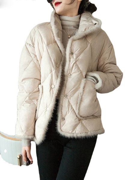 fall / winter 2021 new women's fashion hem drawstring white duck down warm short mink down jacket for women, Black;brown
fall / winter 2021 new women's fashion hem drawstring white duck down warm short mink down jacket for women, Black;brown