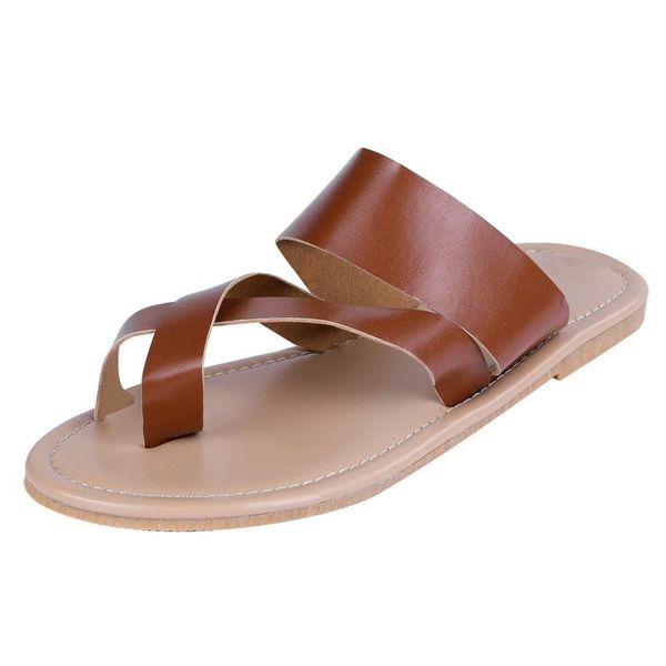 slippers vertvie summer women casual shoes rome retro thick bottom open toe sandals beach slip on slides brand design, Black