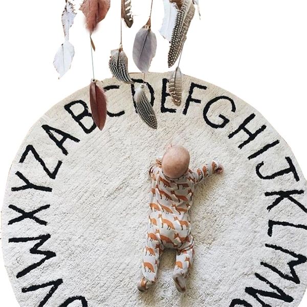 nordic newborn pgraphy props educational 26 alphabets baby play mats children crawling rug round carpet blanket kids toys q1120
nordic newborn pgraphy props educational 26 alphabets baby play mats children crawling rug round carpet blanket kids toys q1120