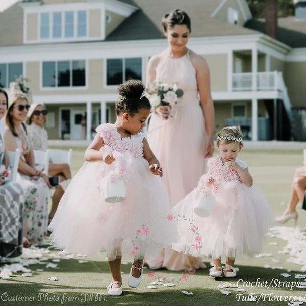 new flower girl dresses for weddings v neck hand made flowers tulle sleeveless little kids baby gowns first communion dresses, White;blue
new flower girl dresses for weddings v neck hand made flowers tulle sleeveless little kids baby gowns first communion dresses, White;blue