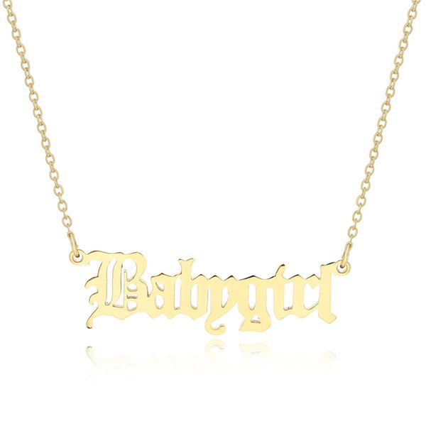 wholesale women babygirl english letter necklace charm pendant necklace gold silver rose clavicle chain ins choker designer jewelry gifts
wholesale women babygirl english letter necklace charm pendant necklace gold silver rose clavicle chain ins choker designer jewelry gifts