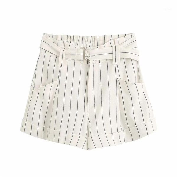 women summer casual striped shorts with belt 2020 fashion new high waist loose short pants chic female streetwear shorts femme1, White;black
women summer casual striped shorts with belt 2020 fashion new high waist loose short pants chic female streetwear shorts femme1, White;black