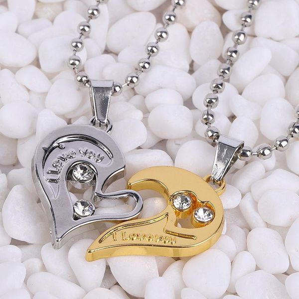 pendant necklaces 1 pair fashion couple heart shape i love you necklace lovers couples jewelry gift accessories 2021, Silver
pendant necklaces 1 pair fashion couple heart shape i love you necklace lovers couples jewelry gift accessories 2021, Silver