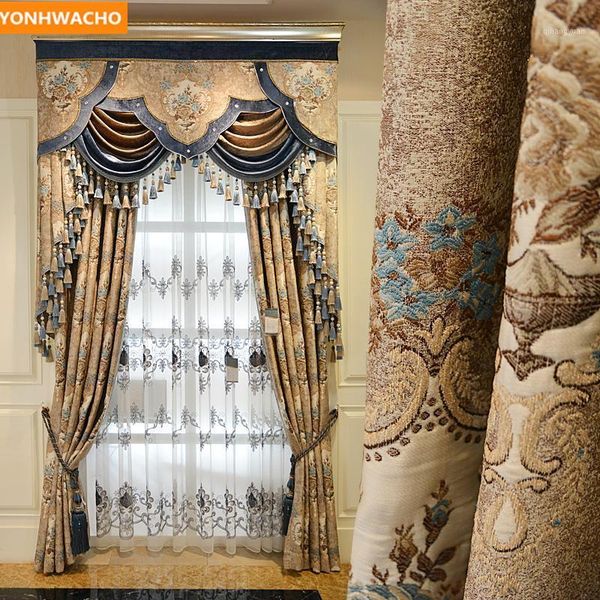custom curtains luxury european high-quality jacquard thicken coffee cloth blackout curtain tulle valance drapes n8721
custom curtains luxury european high-quality jacquard thicken coffee cloth blackout curtain tulle valance drapes n8721