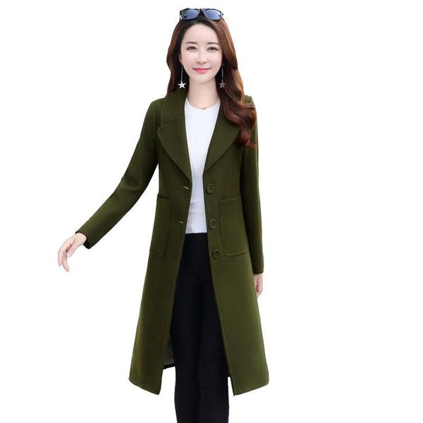 women's wool & blends women autumn woolen jacket elegant casual coat plus size loose long coats female spring warm overcoat ok217, Black
women's wool & blends women autumn woolen jacket elegant casual coat plus size loose long coats female spring warm overcoat ok217, Black