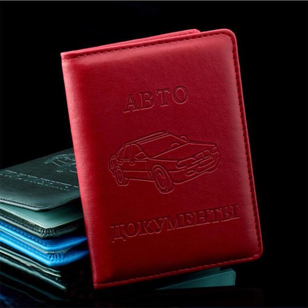 Pu Leather On Cover For Car Driving Documents Card Credit Holder Russian Driver License Bag Purse Wallet Case H Jllses