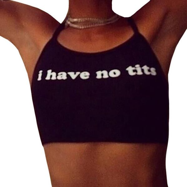 summer crop women i have no tits letter sleeveless bralette halterneck tank vest regata femininafemme été 2020, White
summer crop women i have no tits letter sleeveless bralette halterneck tank vest regata femininafemme été 2020, White