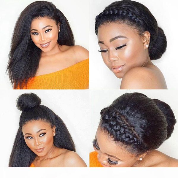 indian virgin hair lace front wigs for black women pre plucked kinky straight full lace human hair wig, Black;brown
indian virgin hair lace front wigs for black women pre plucked kinky straight full lace human hair wig, Black;brown