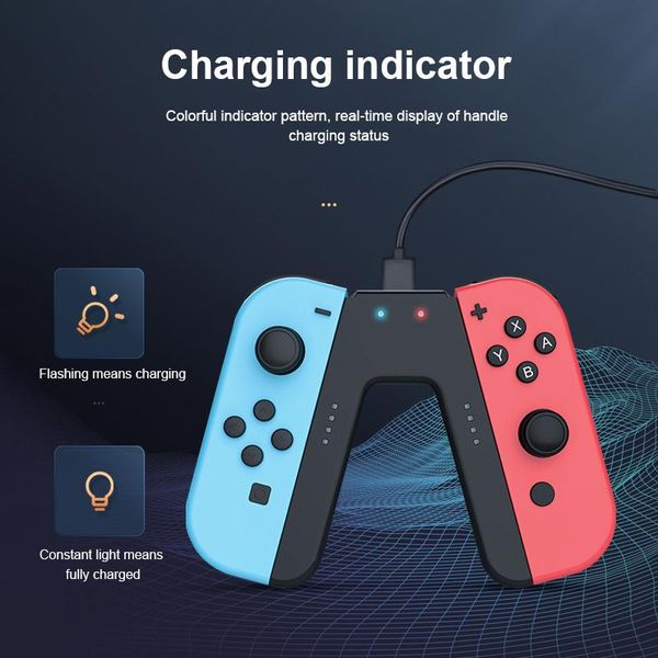 1pc Fast Charging Dock For Switch Charger Joy-con Charge Controller Switch Grip Gamepad Charge Holder Stand
