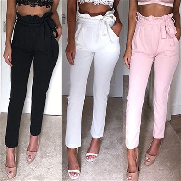 new women high waist pants women looks slim &skinny pure color trousers stretchy comfortable clothes fashion ruffle pencil pants, Black;white
new women high waist pants women looks slim &skinny pure color trousers stretchy comfortable clothes fashion ruffle pencil pants, Black;white