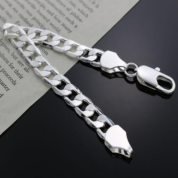 personalized man 10mm flat sideways silver color bracelets new listings fashion jewelry valentine's day gift h bbyvak, Black
personalized man 10mm flat sideways silver color bracelets new listings fashion jewelry valentine's day gift h bbyvak, Black