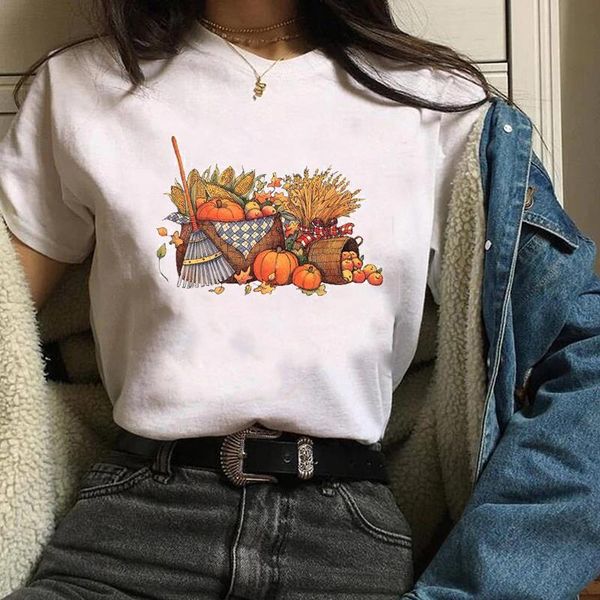 women print graphic clothing short sleeve pumpkin thanksgiving autumn halloween lady shirt womens tees female t t-shirt, White
women print graphic clothing short sleeve pumpkin thanksgiving autumn halloween lady shirt womens tees female t t-shirt, White
