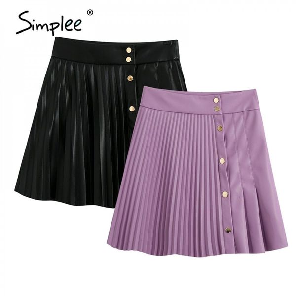simplee fashion artificial leather women's mini skirt striped button a-line short skirt high street black leather skirt autumn q1209
simplee fashion artificial leather women's mini skirt striped button a-line short skirt high street black leather skirt autumn q1209