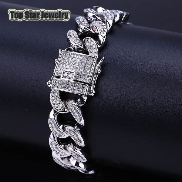 copper micro-inserts white diamond miami cuban link bracelets mens hip hop bling iced out chains with jewelry box, Black
copper micro-inserts white diamond miami cuban link bracelets mens hip hop bling iced out chains with jewelry box, Black