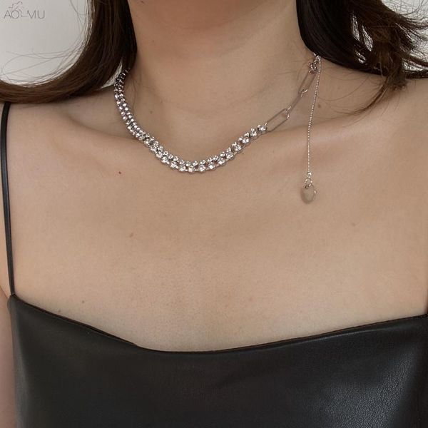 aomu new design shiny rhinestone asymmetrical gold silver color metal necklace for women girls 2020 party jewelry, Golden;silver
aomu new design shiny rhinestone asymmetrical gold silver color metal necklace for women girls 2020 party jewelry, Golden;silver