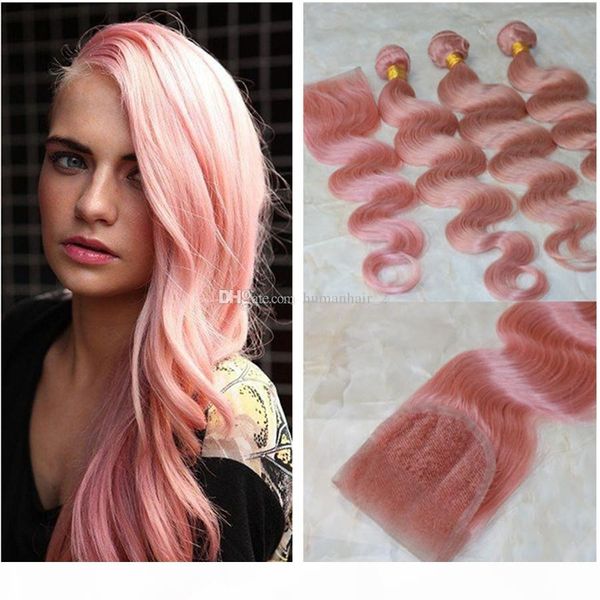 body wave pink human hair weaves with lace closure pure color #pink unprocess hair with lace closure 4pcs lot brazilian virgin hair weaves, Black;brown
body wave pink human hair weaves with lace closure pure color #pink unprocess hair with lace closure 4pcs lot brazilian virgin hair weaves, Black;brown