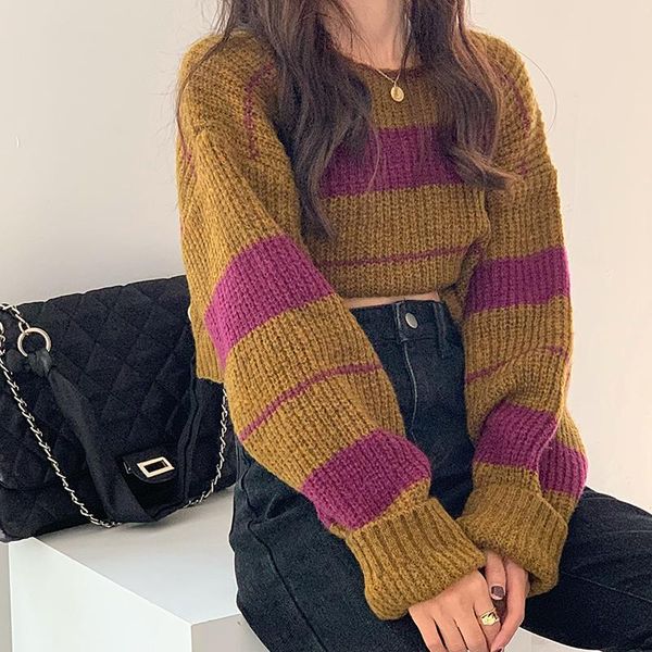turtleneck striped sweater women ins sweaters casual autumn winter knitted o-neck sweet pullovers ladies knitwear crop top, White;black
turtleneck striped sweater women ins sweaters casual autumn winter knitted o-neck sweet pullovers ladies knitwear crop top, White;black