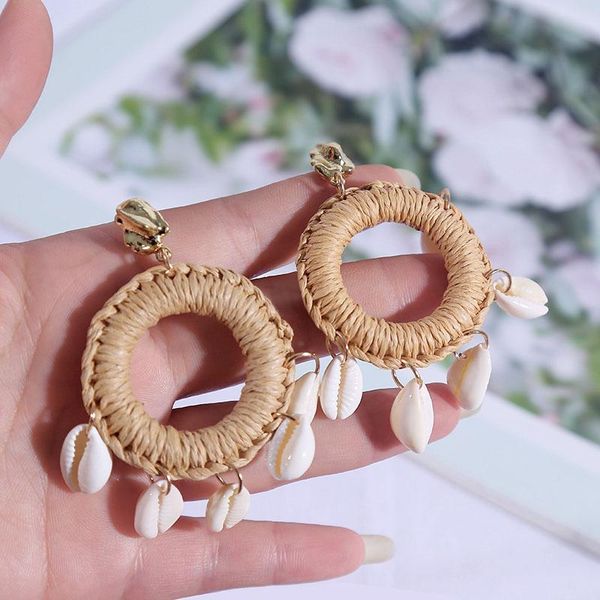 dangle & chandelier fashion 2021 boho female handmade vine straw weave rattan knit drop earrings for women bohemian natural shell earring, Silver
dangle & chandelier fashion 2021 boho female handmade vine straw weave rattan knit drop earrings for women bohemian natural shell earring, Silver