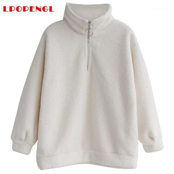 women's sweaters solid color sweater women 2021 autumn winter imitation lamb wool turtleneck loose plus velvet thick pullover 1, White;black
women's sweaters solid color sweater women 2021 autumn winter imitation lamb wool turtleneck loose plus velvet thick pullover 1, White;black