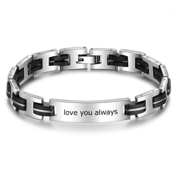 personalized bracelets fashion stainless steel jewelry custom any letter charm anniversary men gift engraved bracelets for him1, Black
personalized bracelets fashion stainless steel jewelry custom any letter charm anniversary men gift engraved bracelets for him1, Black