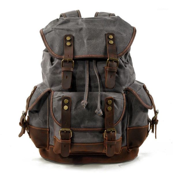outdoor bags hlurker waterproof canvas rucksacks backpack leather men women travel bag large waxed climbing hiking pack1
outdoor bags hlurker waterproof canvas rucksacks backpack leather men women travel bag large waxed climbing hiking pack1