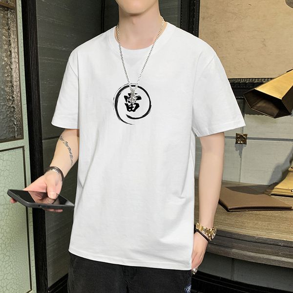 t3031 brand summer short sleeve men's loose casual thin fashion t-shirt, White;black
t3031 brand summer short sleeve men's loose casual thin fashion t-shirt, White;black