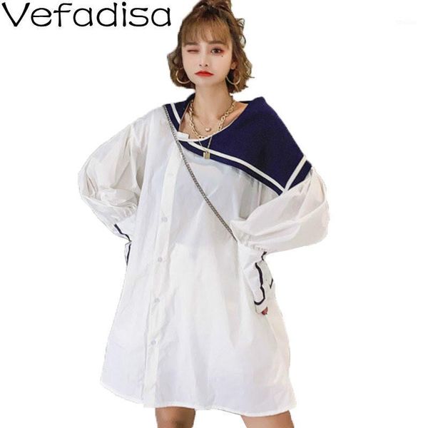 women's blouses & shirts vefadisa sailor collar women blouse 2021 spring patchwork long sleeve plus size lantern casual qyf48241, White
women's blouses & shirts vefadisa sailor collar women blouse 2021 spring patchwork long sleeve plus size lantern casual qyf48241, White