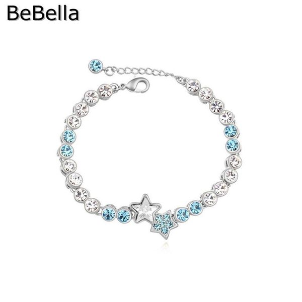 charm bracelets bebella 5 colors pentagram star crystal bracelet made with czech for girls christmas gift, Golden;silver
charm bracelets bebella 5 colors pentagram star crystal bracelet made with czech for girls christmas gift, Golden;silver
