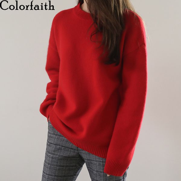 colorfaith autumn winter women's sweaters pullovers warm minimalist korean fashionable casual solid oversize jumpers sw8205 201130, White;black
colorfaith autumn winter women's sweaters pullovers warm minimalist korean fashionable casual solid oversize jumpers sw8205 201130, White;black
