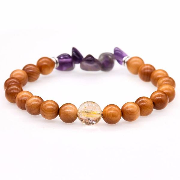 beaded, strands natural wooden with blonde crystal and pruple gravel mala beads bracelet for men women yoga jewelry lover's gift, Black
beaded, strands natural wooden with blonde crystal and pruple gravel mala beads bracelet for men women yoga jewelry lover's gift, Black