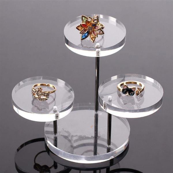 simple transparent acrylic necklace ring earrings clear stand rotating three round thick podium jewelry ring display stand, Pink;blue
simple transparent acrylic necklace ring earrings clear stand rotating three round thick podium jewelry ring display stand, Pink;blue