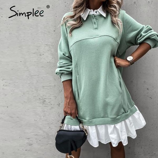 casual dresses simplee ruffle dress long sleeve loose straight autumn street lapel fashion fake two piece comfortable, Black;gray
casual dresses simplee ruffle dress long sleeve loose straight autumn street lapel fashion fake two piece comfortable, Black;gray
