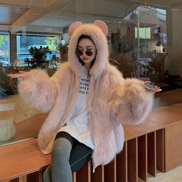 2020 new winter fur coat women loose ears hoodies thickening keep warm plush women jacket fur coat with hood furry1, Black
2020 new winter fur coat women loose ears hoodies thickening keep warm plush women jacket fur coat with hood furry1, Black