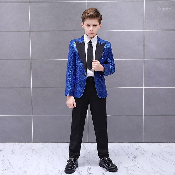 men's suits & blazers handsome one button sequin kid complete designer boy wedding suit boys' attire custom-made (jacket+pants+tie, White;black
men's suits & blazers handsome one button sequin kid complete designer boy wedding suit boys' attire custom-made (jacket+pants+tie, White;black
