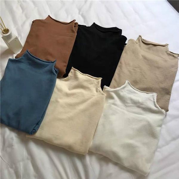 women long-sleeved knitted sweater korean style pullover slim bottoming shirt half turtleneck, White;black
women long-sleeved knitted sweater korean style pullover slim bottoming shirt half turtleneck, White;black