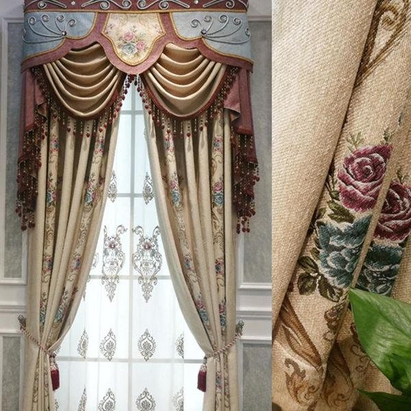 european style curtains for living room bedroom roman chenille jacquard curtains luxury finished product customization
european style curtains for living room bedroom roman chenille jacquard curtains luxury finished product customization