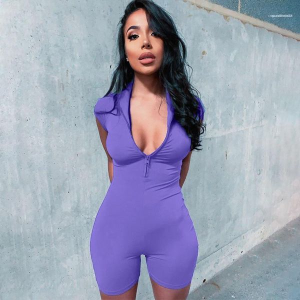 sleeve shorts jumpsuits women designer clothes women jumpsuits fashion candy color zipper neck bodysuit skinny short, Black;white
sleeve shorts jumpsuits women designer clothes women jumpsuits fashion candy color zipper neck bodysuit skinny short, Black;white