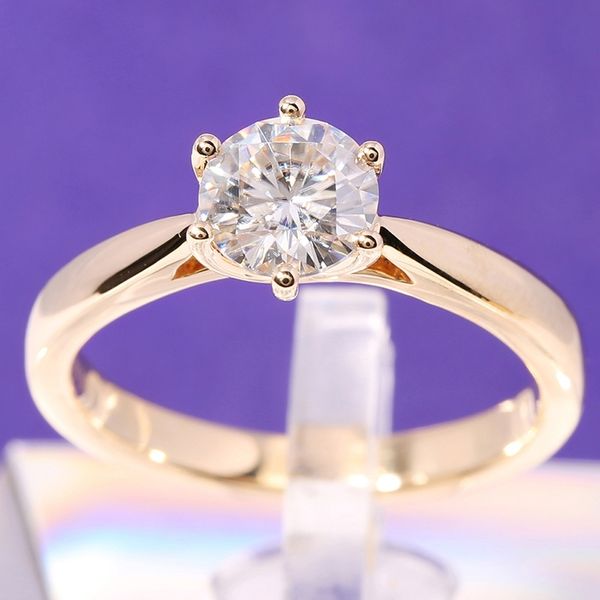 transgems solitaire engagement ring 14k yellow gold 1 carat diameter 6.5mm f color engagement ring for women wedding y200620, Slivery;golden
transgems solitaire engagement ring 14k yellow gold 1 carat diameter 6.5mm f color engagement ring for women wedding y200620, Slivery;golden
