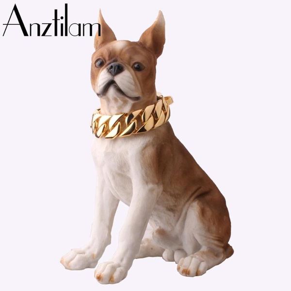 chains 32mm big breeds high-quality gold color pet dog cuban link chain necklace strong 316l stainless steel metal links training, Silver
chains 32mm big breeds high-quality gold color pet dog cuban link chain necklace strong 316l stainless steel metal links training, Silver