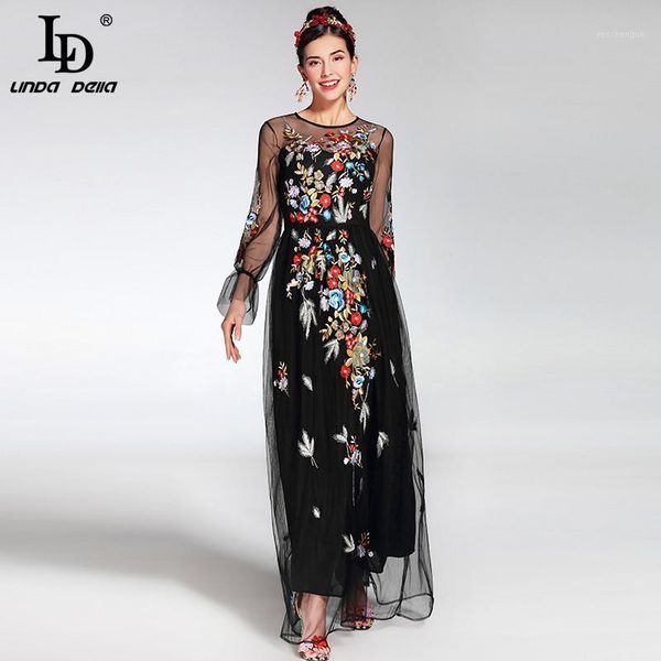 fashion runway maxi dress women's elegant long sleeve tulle gauze flower floral embroidery black vintage long dress party1, Black;gray
fashion runway maxi dress women's elegant long sleeve tulle gauze flower floral embroidery black vintage long dress party1, Black;gray